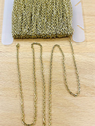 Ketju ruostumaton teräs kulta 2x3mm (1 metri)