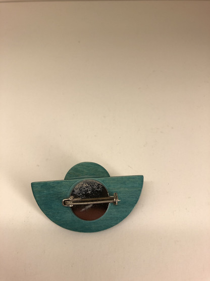 B50 Aarikka Lady brooch, turquoise green