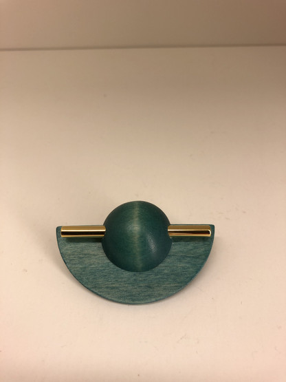 B50 Aarikka Lady brooch, turquoise green