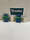 I13 Aarikka magnet teddy bear, 4 pcs