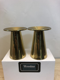 H38 Aarikkas Huippu Brass Candlesticks