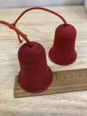 C10 Aarikan red Christmas bells 6cm