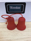 C10 Aarikan red Christmas bells 6cm
