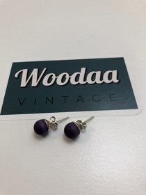 E183 Aarikka Marja Earrings purple