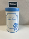 J40 Aarikka flower Tin Can blue and white 