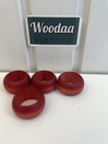 N161 Aarikka red napkin rings 4pcs