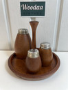 S48 Teak salt shakers