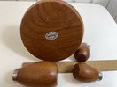 S48 Teak salt shakers
