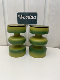 H361 wooden Candelsticks 2pcs