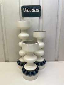H355 wooden Candelsticks 3pcs