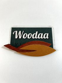 B385 Aarikka rintaneula lehti