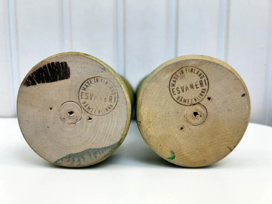 H299 wooden Candelsticks 2 pcs