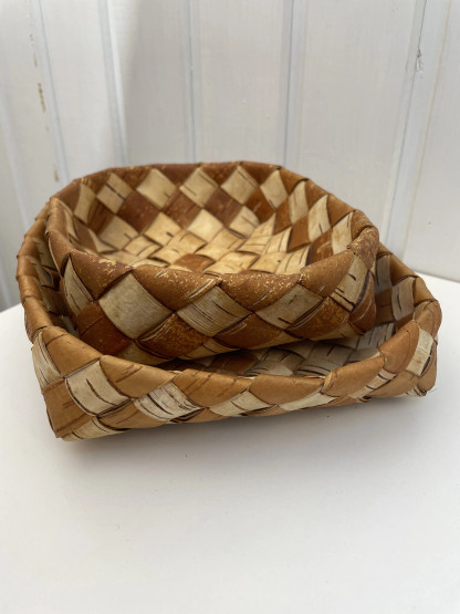 V140 birchbark baskets 2 pcs