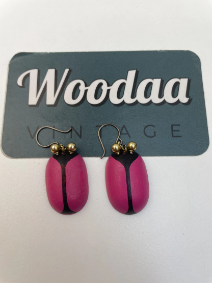 E454 Aarikka ladybug earrings