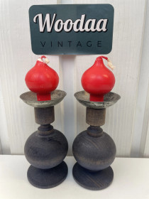 H315 Aarikkas Pikkiriikkinen candlesticks 2 pcs