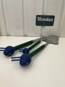 O29 Aarikka cheese knife and - planer and fork