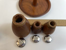 S48 Teak salt shakers