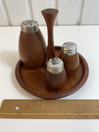 S48 Teak salt shakers