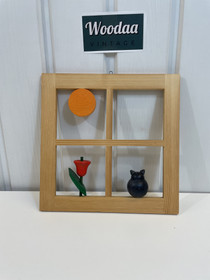 V91 Aarikkas ornament, cat and tulip