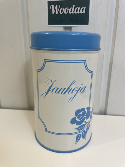 J52 Aarikka kukkapurkki sini/valkoinen 