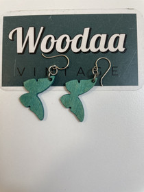 E378 Aarikkas earrings, Sinisiipi