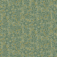 Vihreä pikkukukkakuvioinen puuvillakangas 100 T