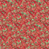 Punaisenkirjava kultasomisteinen puuvillakangas Sarasa Red 104 R