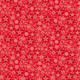 Punainen tähtikuvioinen kultasomisteinen puuvillakangas Frosty Red 106 R