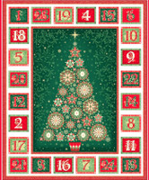 Joulukalenteri-puuvillakangaspaneeli Advent 1101