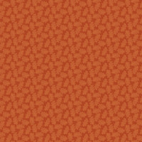 Oranssi tammenlehtikuvioinen puuvillakangas 1547 O