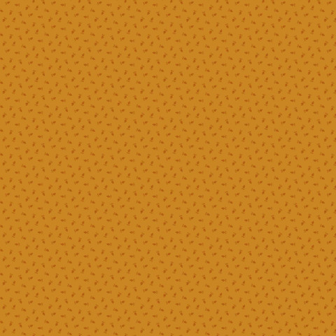 Murretun oranssi pikkulehtikuvioinen puuvillakangas 1551Y