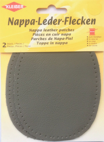 Nahkapaikka, ommeltava, keskiharmaa 