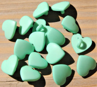 Sydämen mallinen kantanappi, 12 mm, vihreä