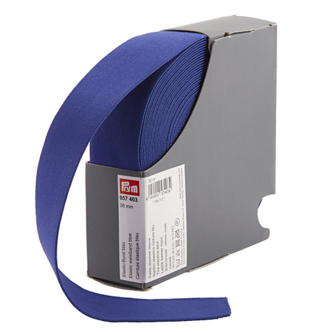 Pehmeä sininen kuminauha (bokserikuminauha), 38mm