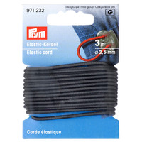 Pyöreä kuminauha, halkaisija 2,5mm, 3 metriä, tummanharmaa