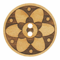 Kuviollinen puunappi, 23 mm