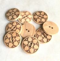 Kuviollinen puunappi, 23 mm