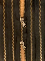 2-lukkoinen metalliavoketju, 60 cm, hammastus patina