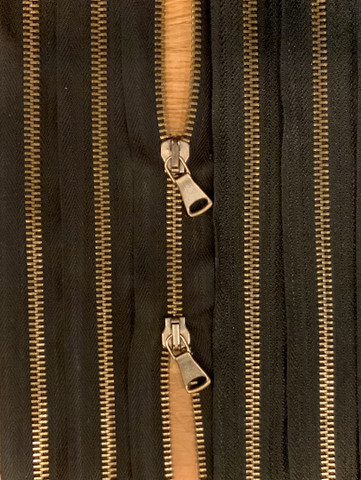 2-lukkoinen metalliavoketju, 60 cm, hammastus patina