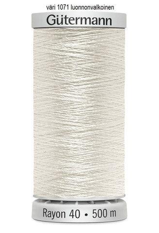 Konekirjontalanka Rayon 40, väri 1071 luonnonvalkoinen