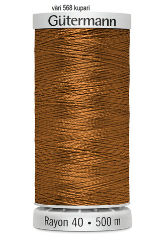 Konekirjontalanka Rayon 40, väri 568 kupari