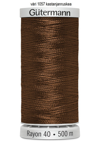 Konekirjontalanka Rayon 40, väri 1057 kastanjanruskea