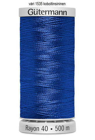 Konekirjontalanka Rayon 40, väri 1535 koboltinsininen