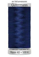 Konekirjontalanka Rayon 40, väri 1042 tummansininen