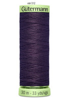 Gütermann Nappilanka / Tikkauslanka, väri  512 munakoiso / aubergine