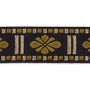 Vihreäkukkakuvioinen jacquardnauha, leveys 24 mm