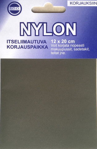 Itseliimautuva nylonpaikka, tummanharmaa