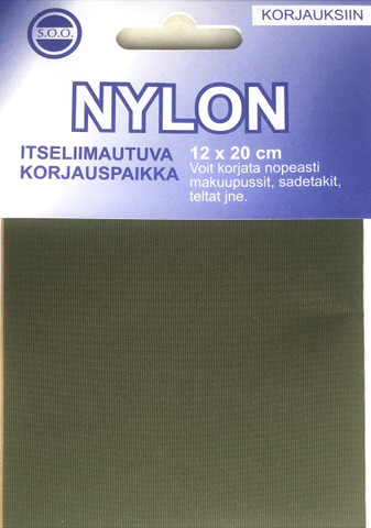 Itseliimautuva nylonpaikka, maastonvihreä