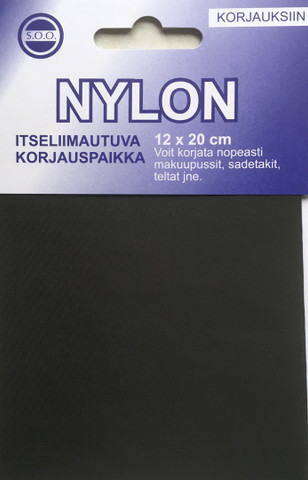 Itseliimautuva nylonpaikka, musta