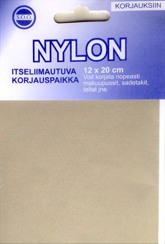 Itseliimautuva nylonpaikka, vaaleanharmaa